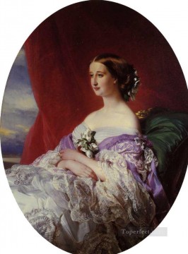 フランツ・クサヴァー・ウィンターハルター Painting - ウジェニー皇后の王室肖像画フランツ・クサーヴァー・ウィンターハルター